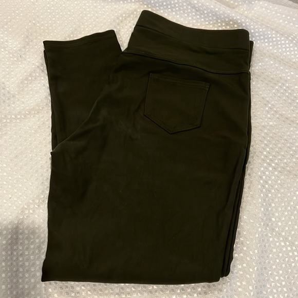 MAZE KHAKI GREEN PULL ON SKINNY PANTS 3X - Picture 2 of 6